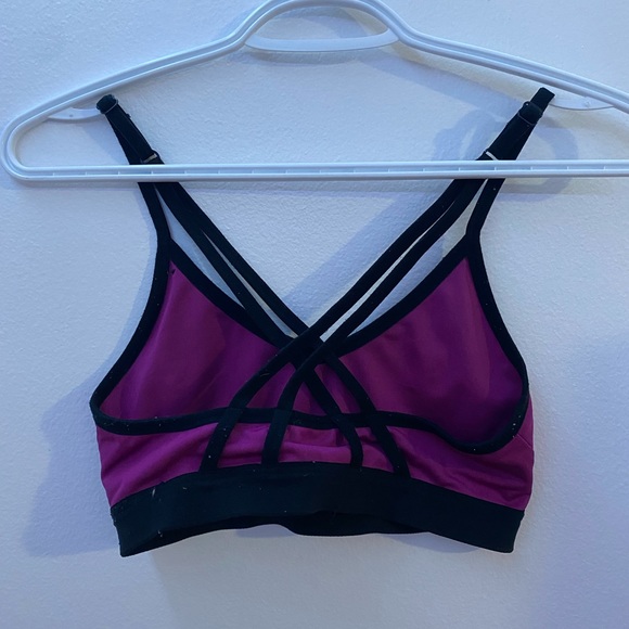 Nike Purple Indy Light Crossback Strappy Black Activewear Sports Bra - Picture 4 of 5